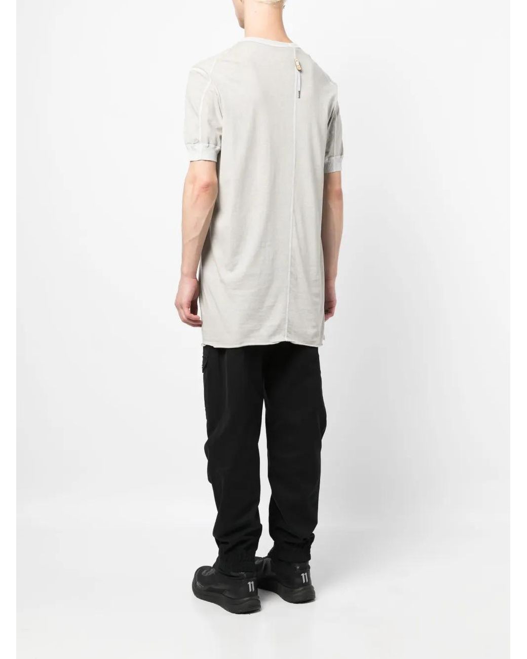 Boris Bidjan Saberi White Crew-Neck Cotton T-Shirt for men