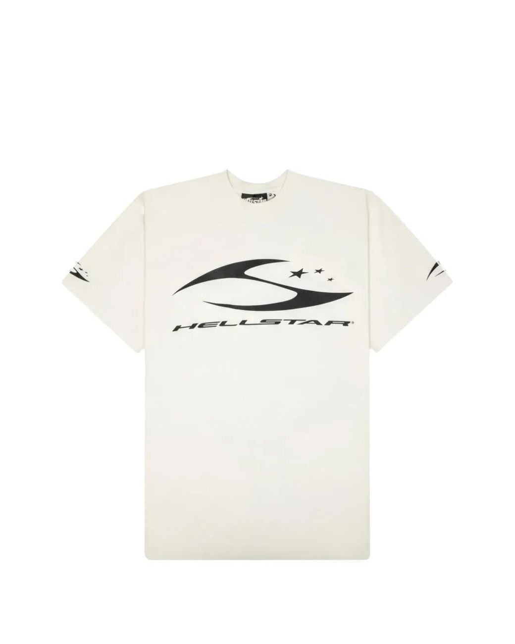 HELLSTAR White H Cursive Logo-Detail T-Shirt for men