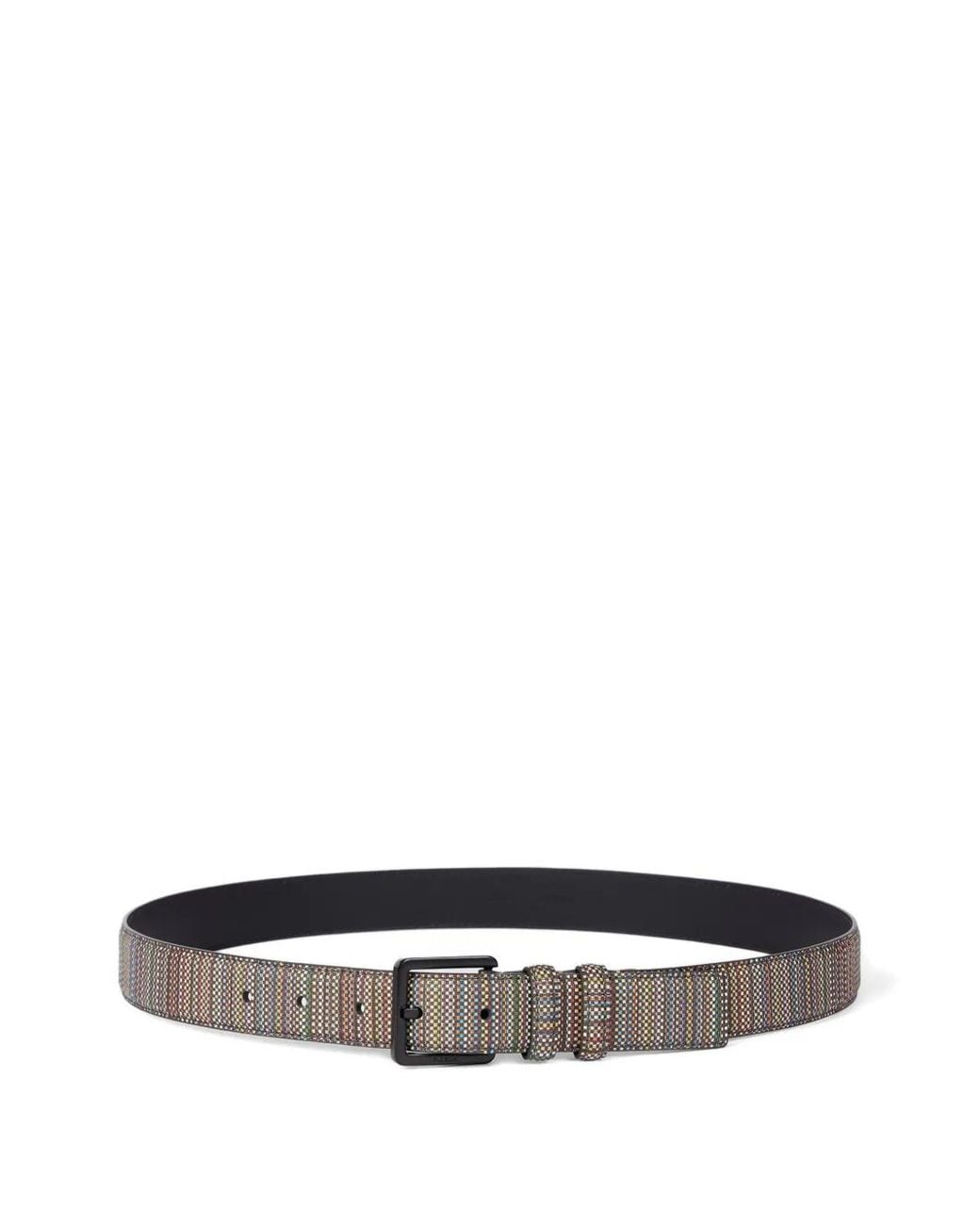 Paul Smith White Woven Buckle Belt for men
