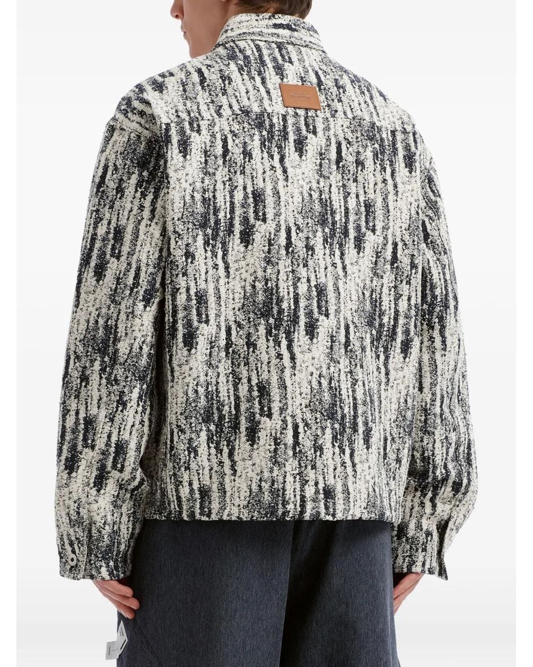 Musium Div. Gray Abstract-Print Jacket for men