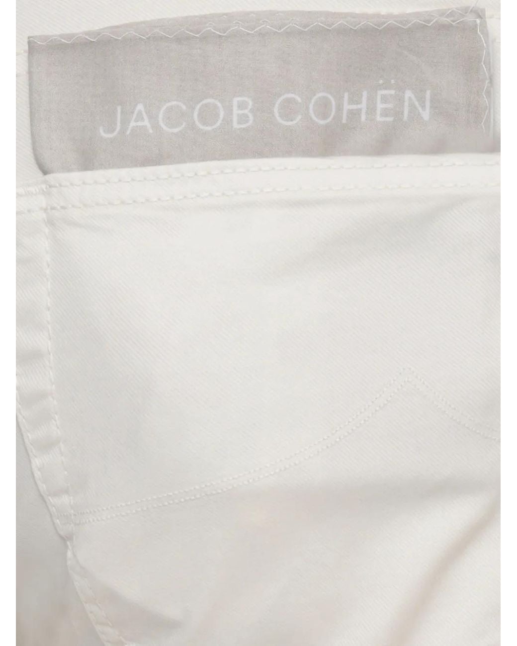 Jacob Cohen White Logo-Patch Jeans for men