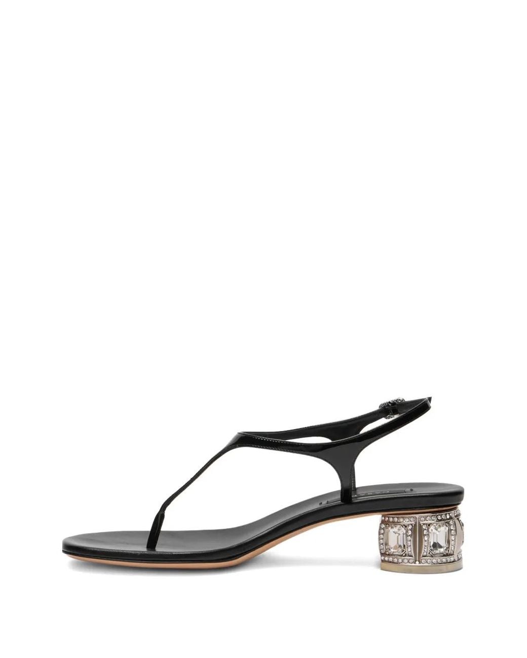 Casadei Black Jewel-Embellished Sandals