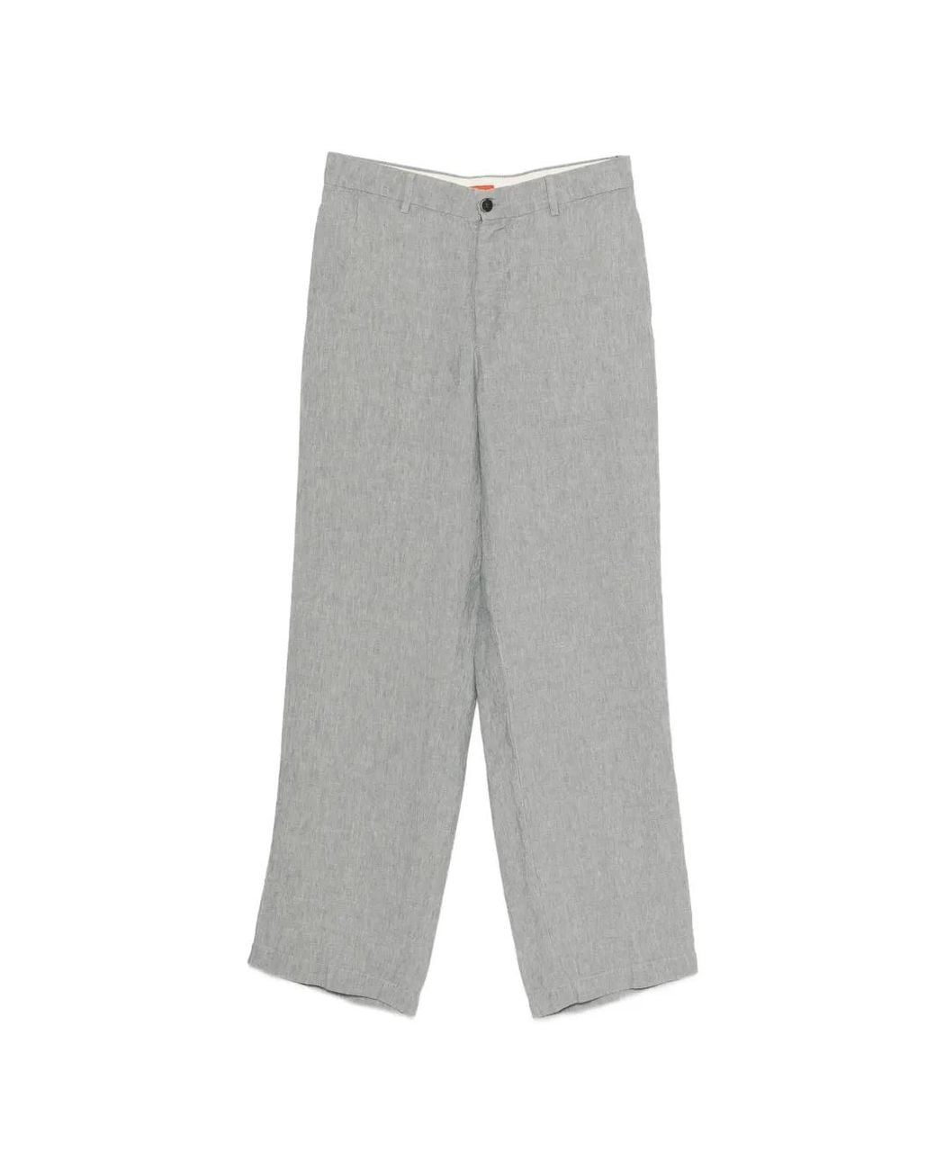 Barena Gray Button Trousers for men