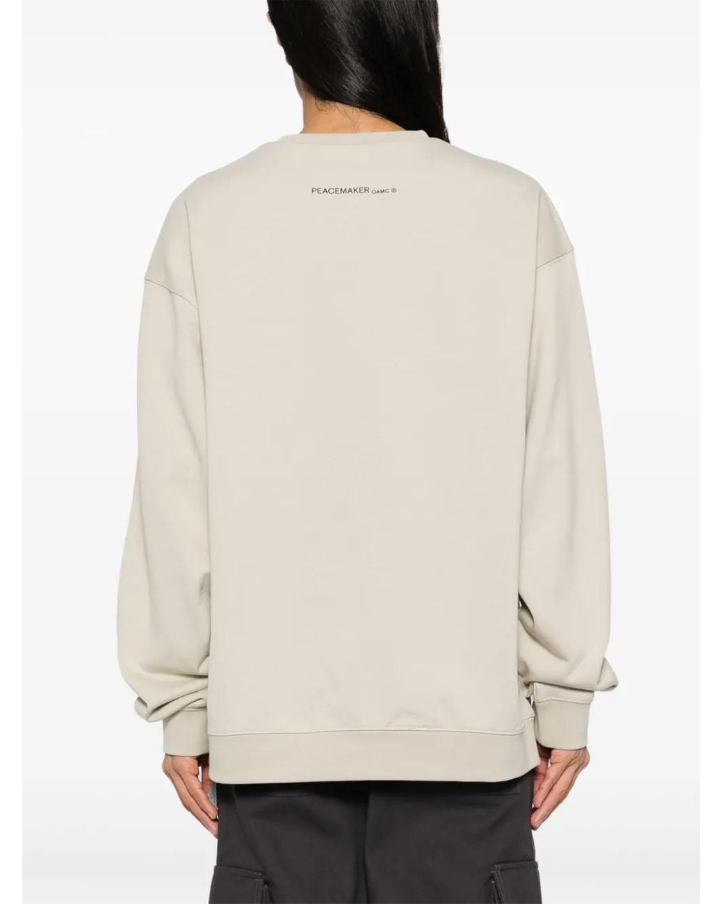Peacemaker Oamc White Bird-Printed Sweatshirt for men