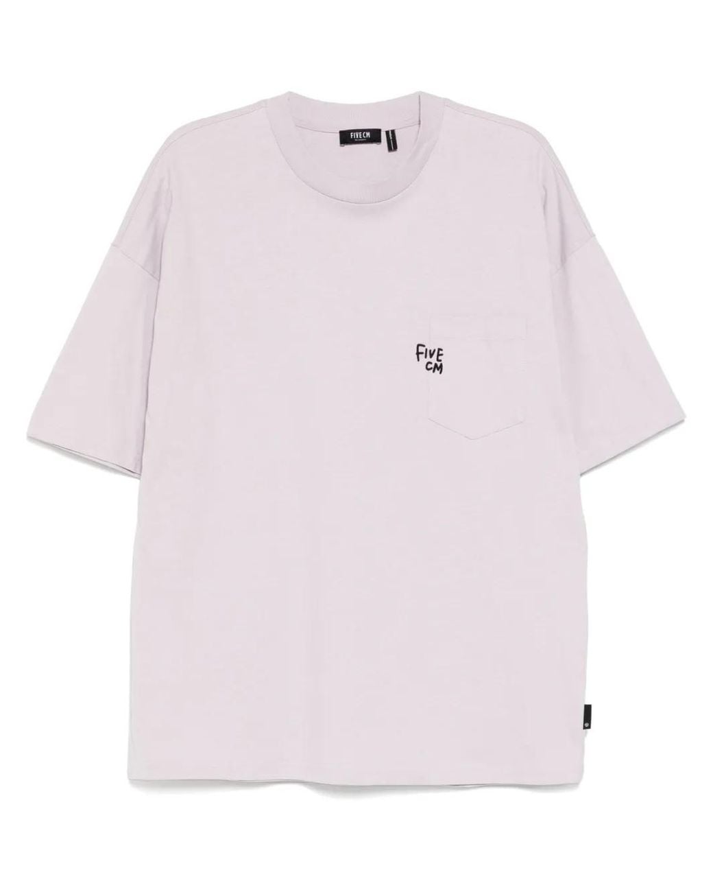 FIVE CM Pink Logo-Embroidered T-Shirt for men