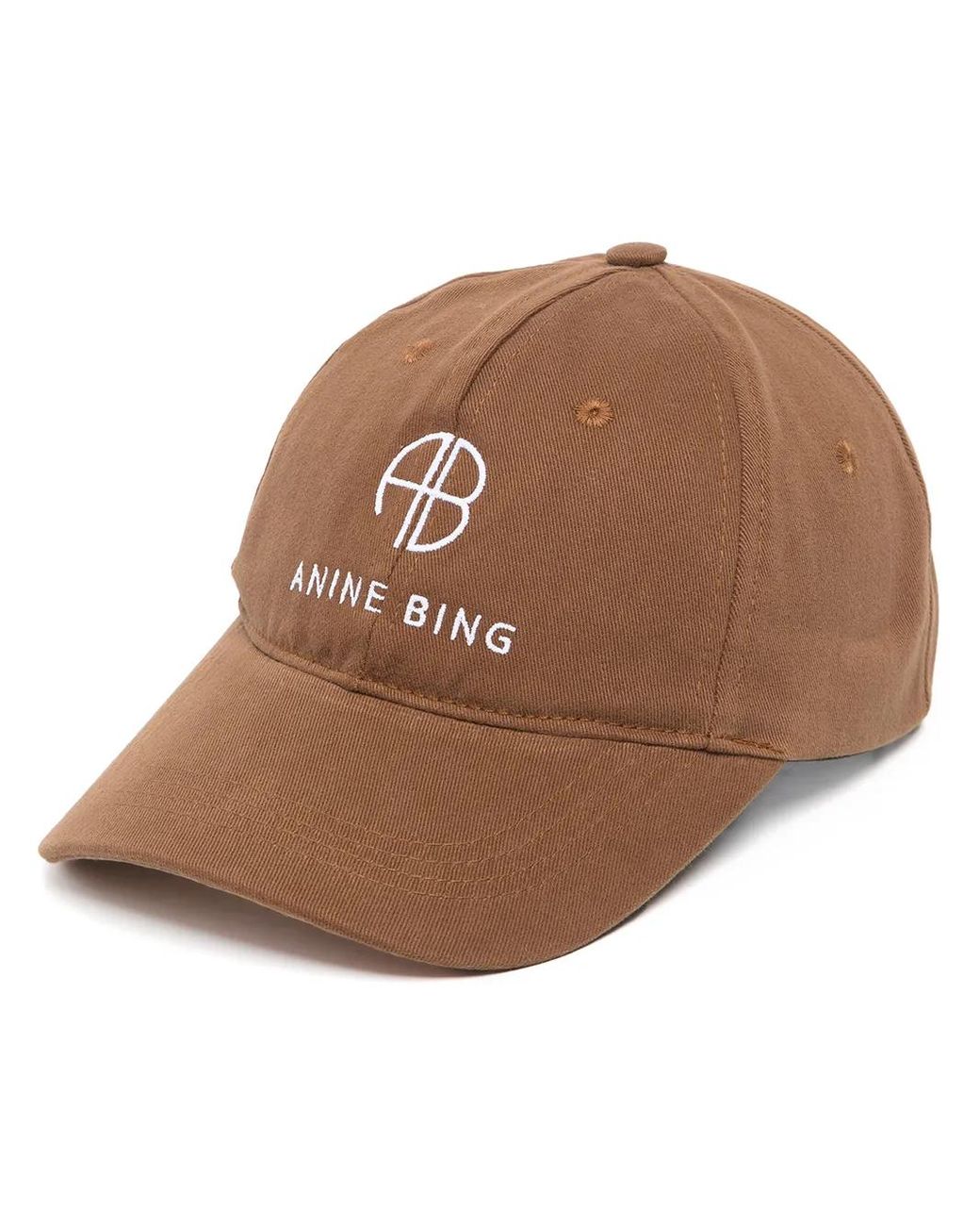 Anine Bing Brown Jeremy Baseball Cap Dark Camel