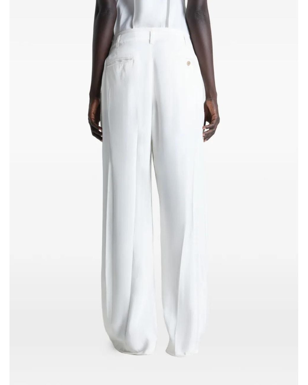 Lemaire White Creased Soft Pants