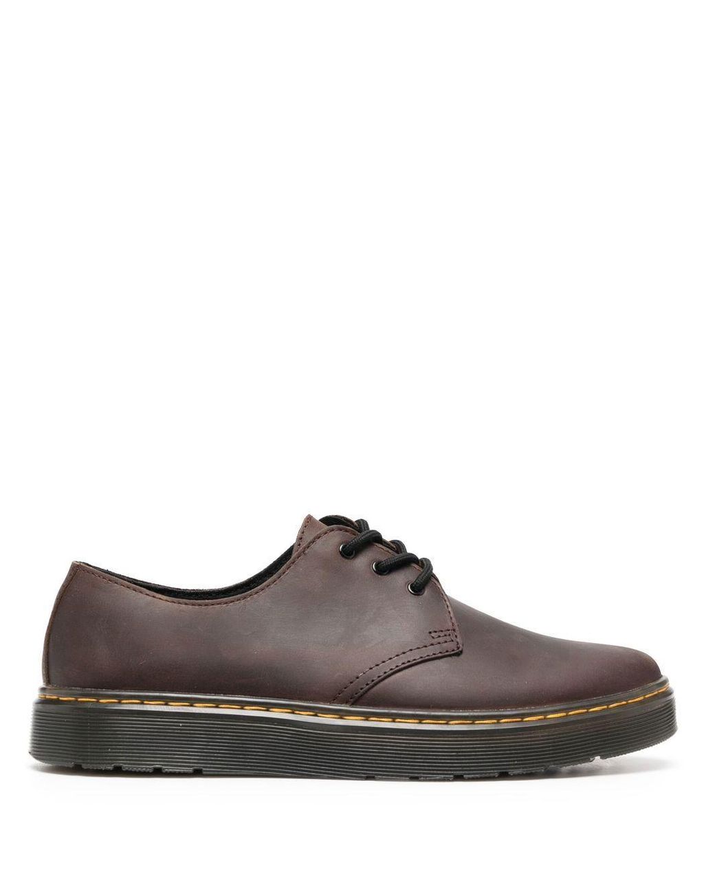 Dr. Martens Thurston Crazy Horse Shoes in Brown for Men | Lyst