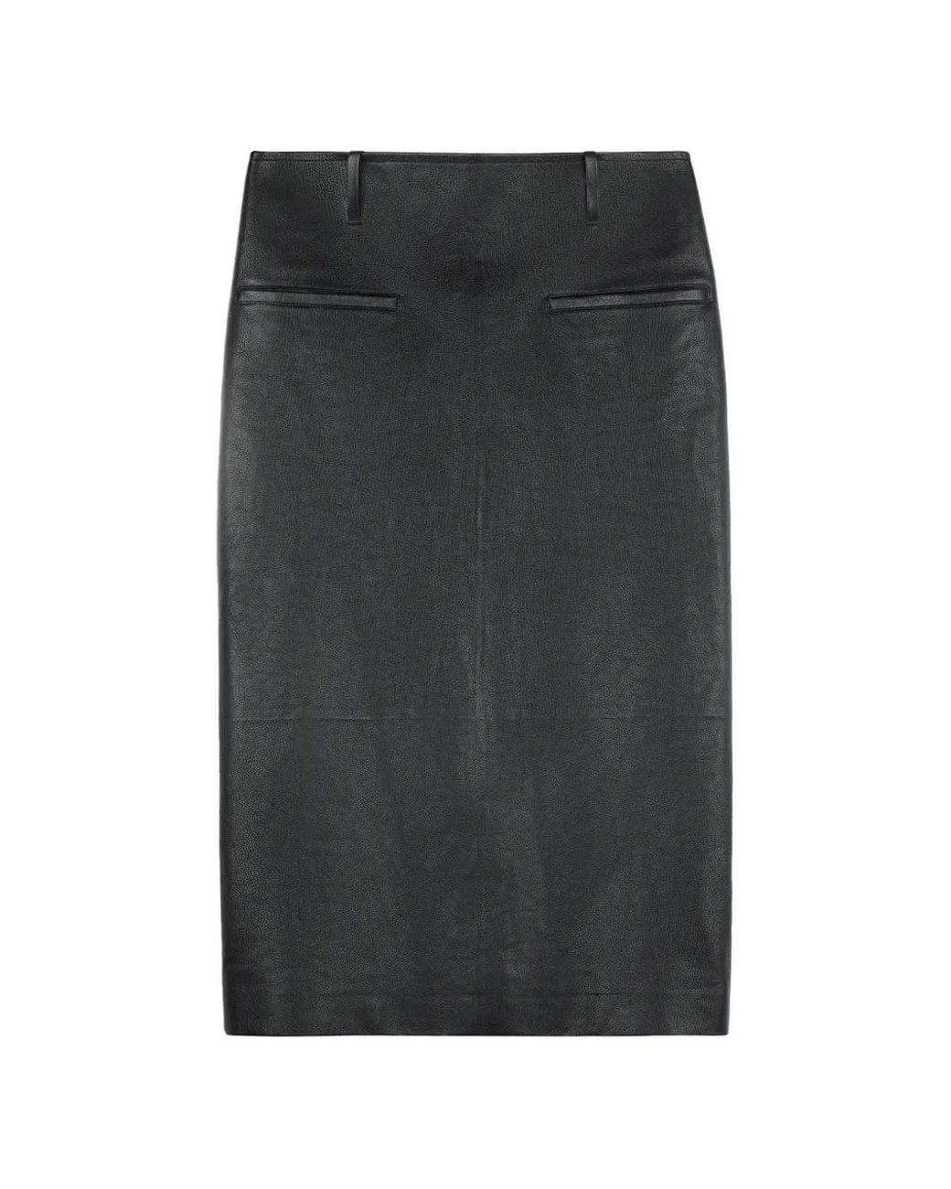 Tod's Leren Midi-Rok in het Black