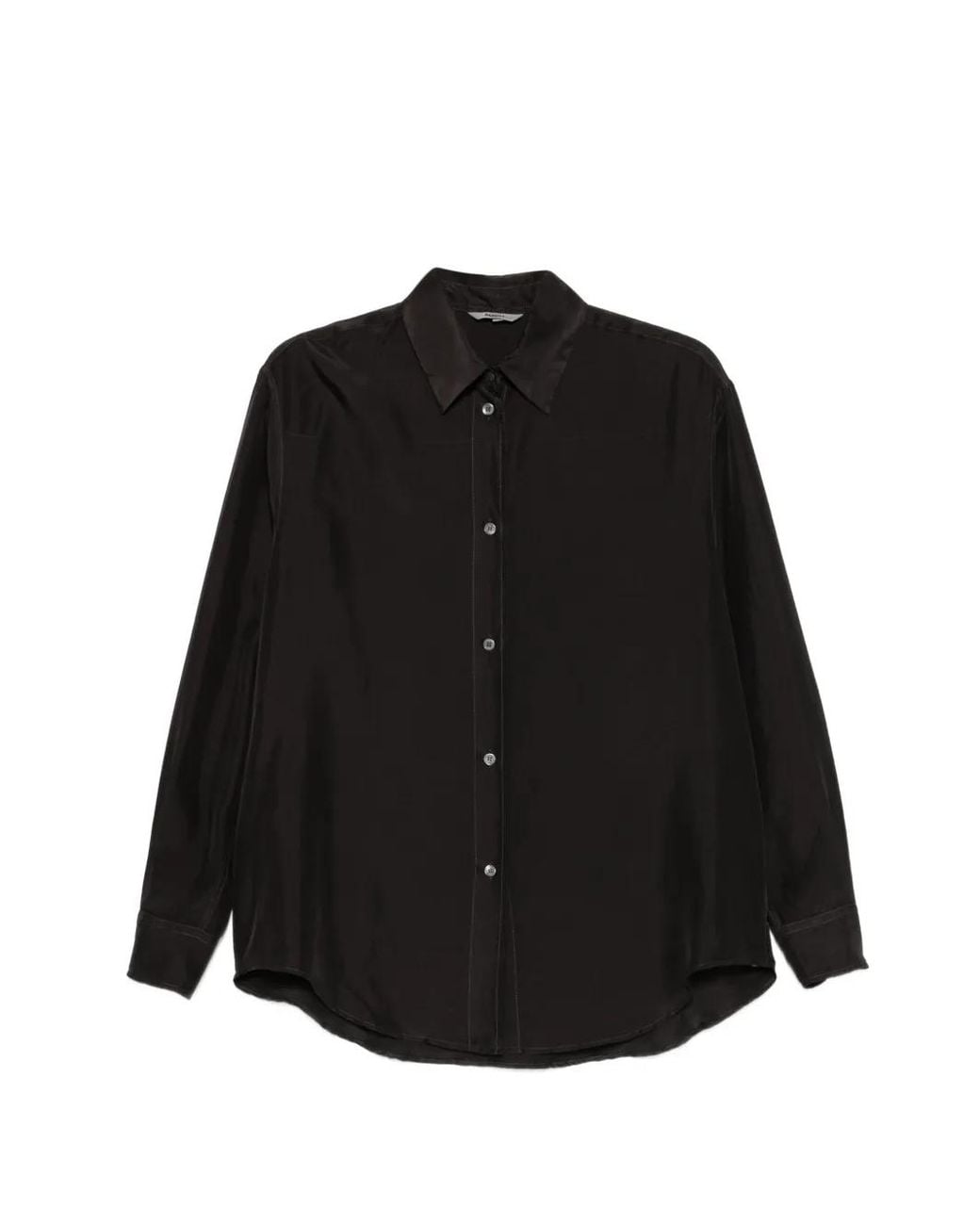 Barena Black Satin-Finish Shirt