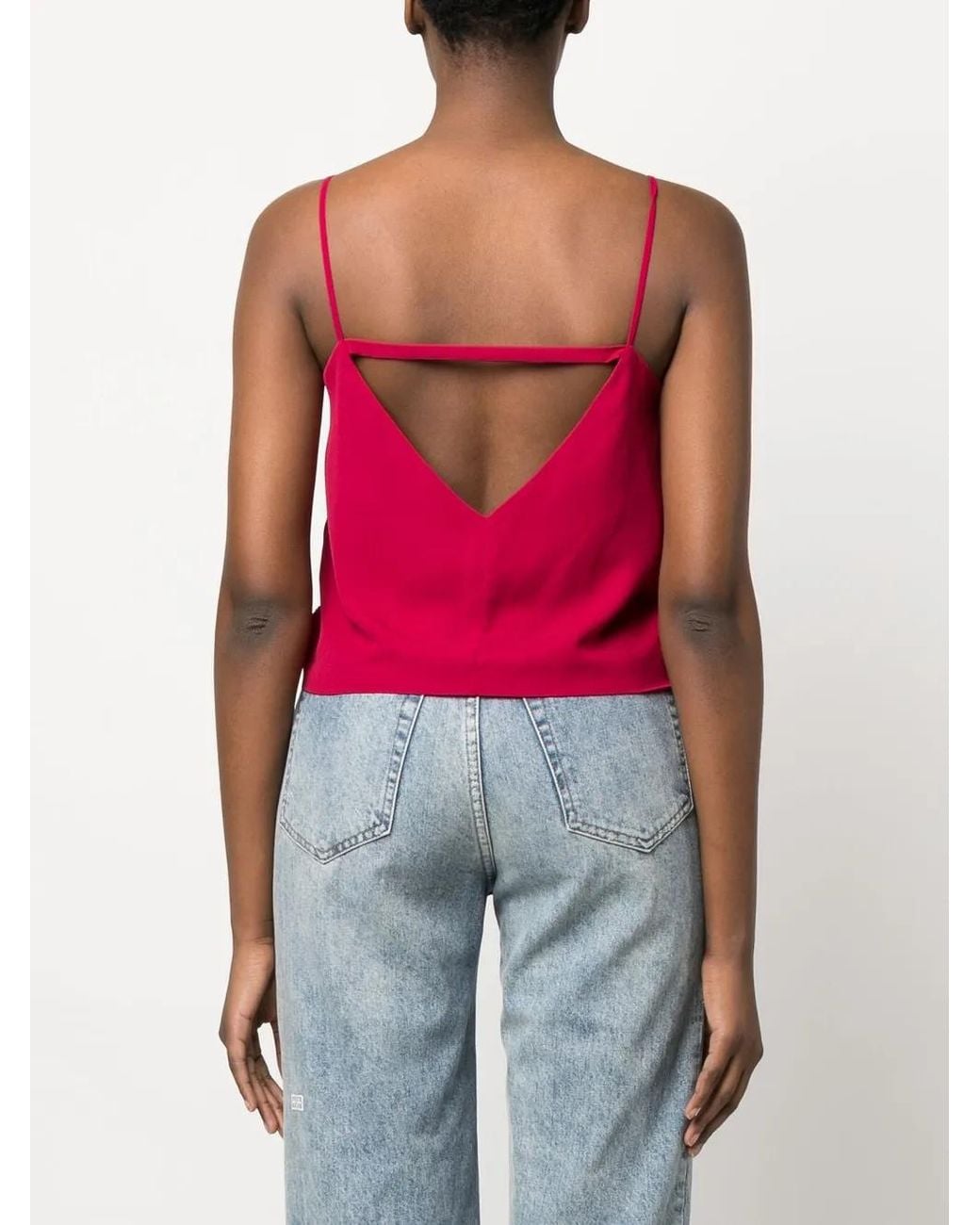 Pinko Red Tonante Sequin-Embellished Top