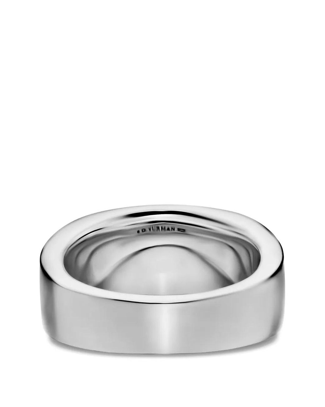 David Yurman White Chevron Three Sided Signet Ring for men