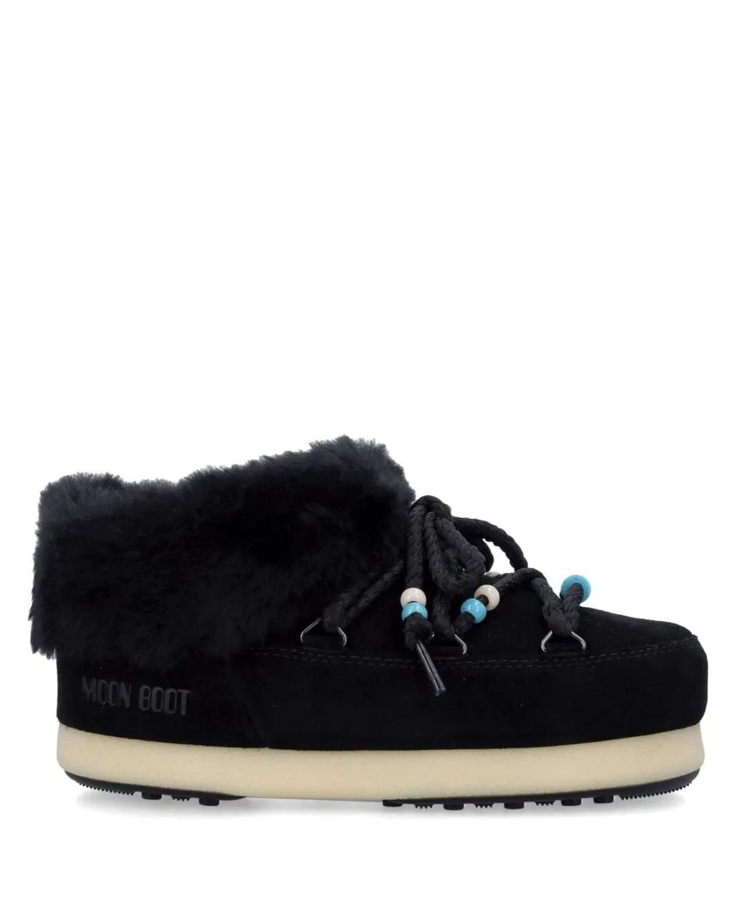 Moon Boot Black Mb Evx Mule Suede Beads