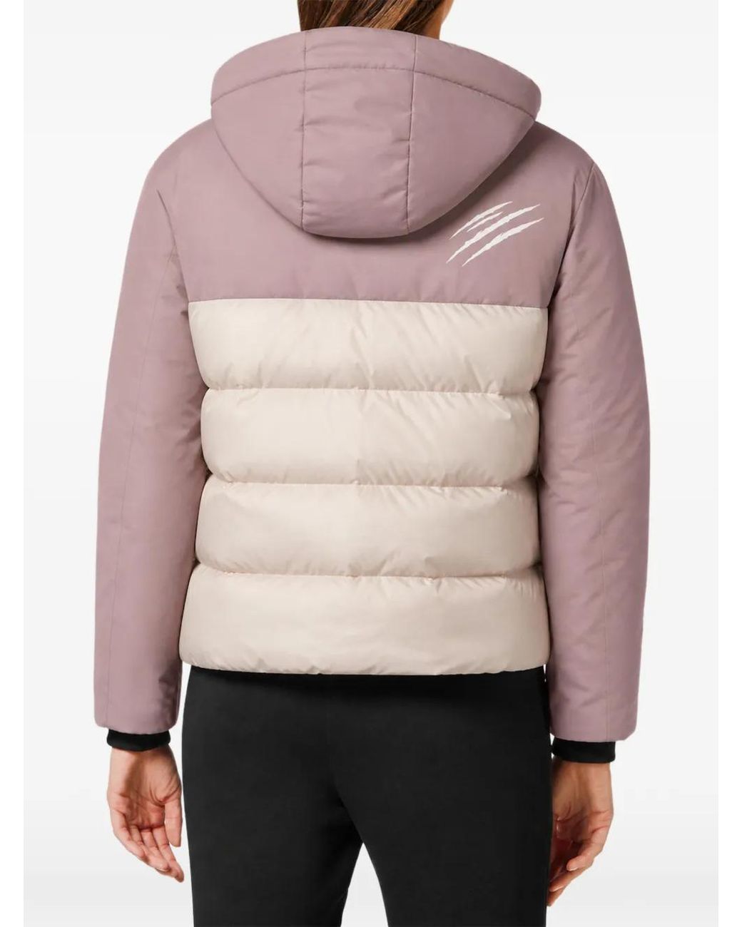 Philipp Plein Pink Scratch Steppjacke Mit Logo-Patch