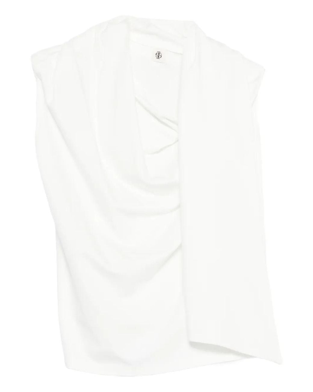 THE GARMENT White Draped Scarf Blouse