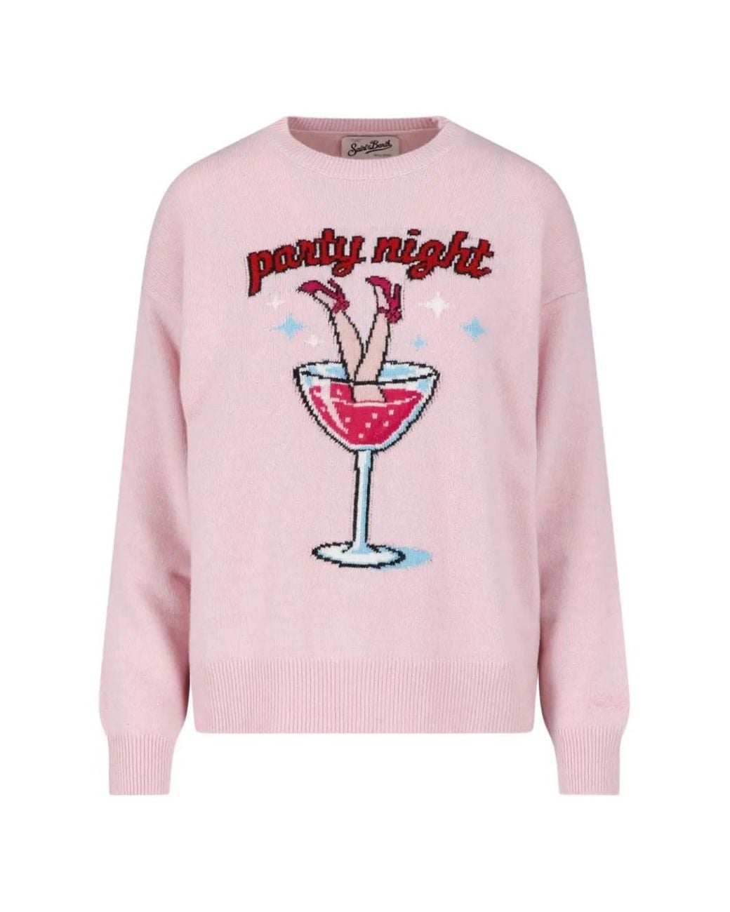 Mc2 Saint Barth Pink Intarsia-Knit Sweater