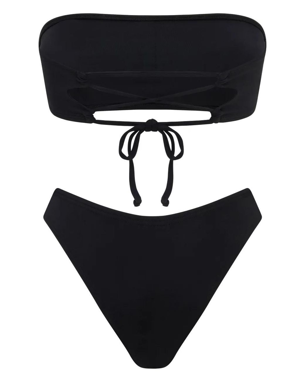 Let's Swim Black Bandeau Bikini Top