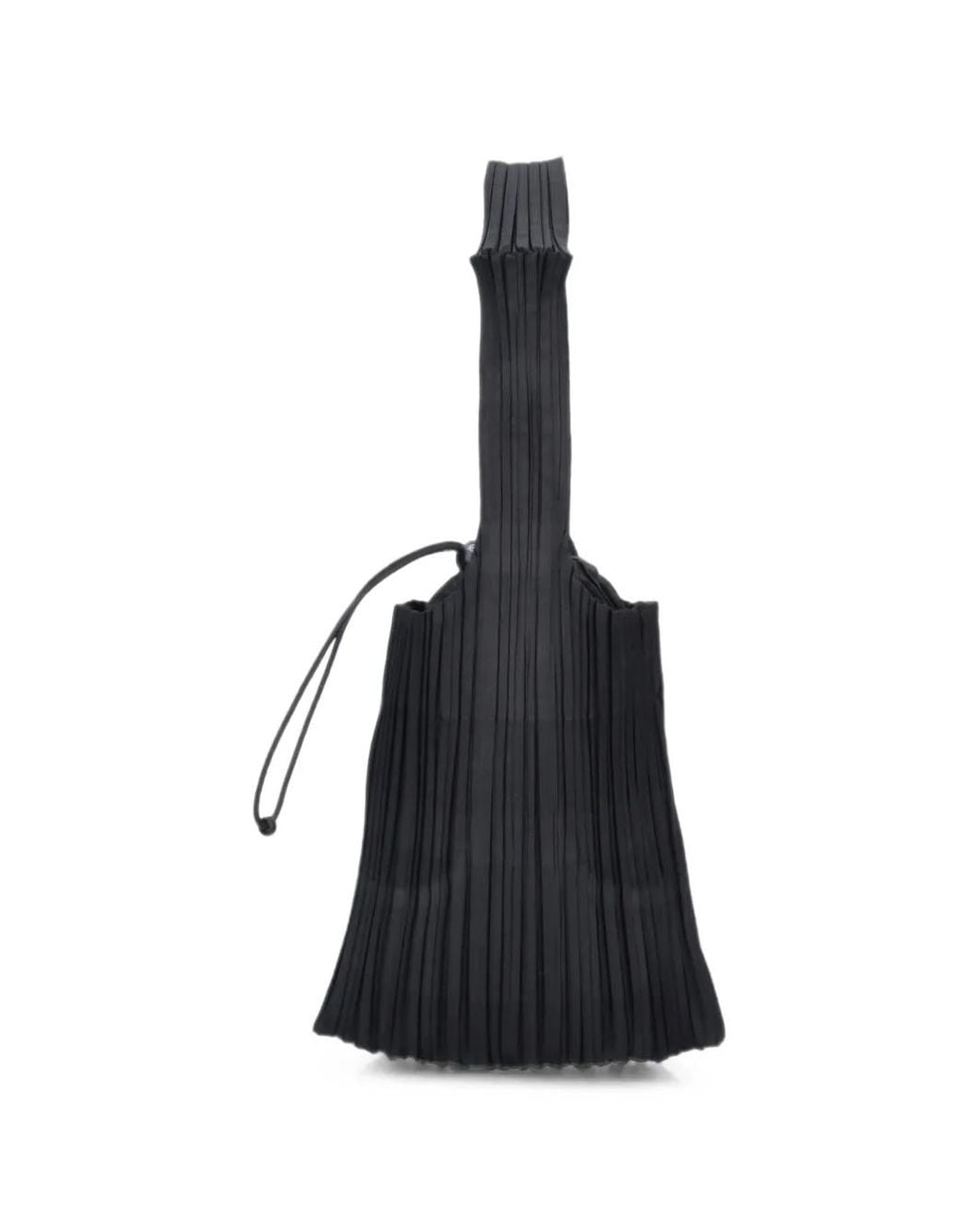 Pleats Please Issey Miyake Black Small Pleats Swan Tote Bag