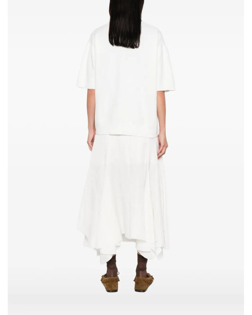Miu Miu White Striped-Trim Polo Shirt