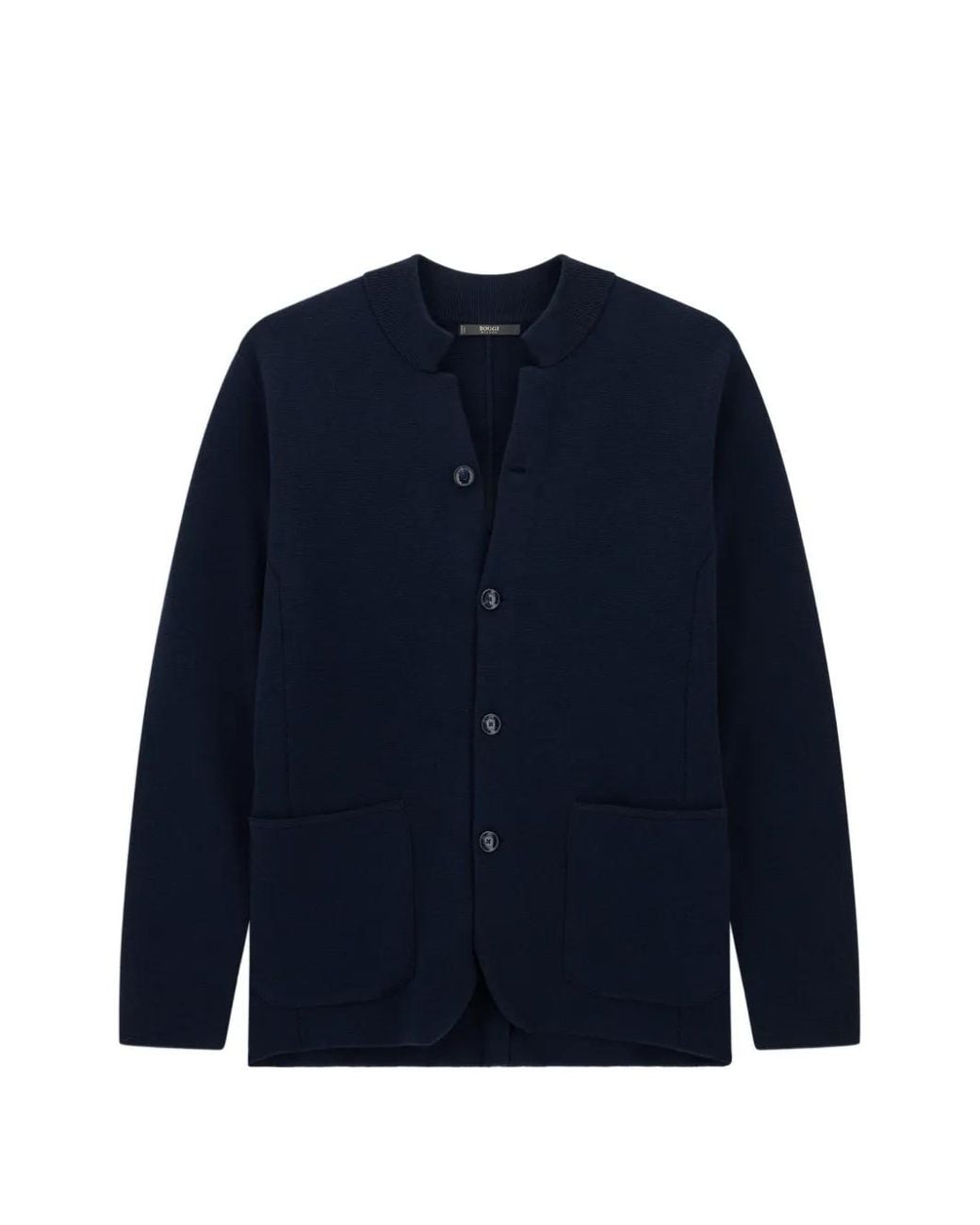 Boggi Blue Knitted Jacket for men