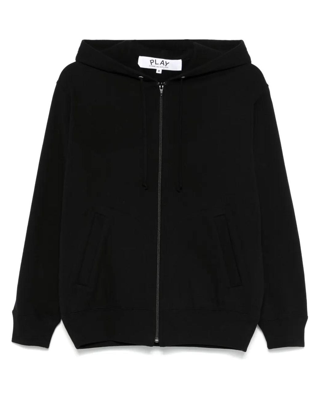 COMME DES GARÇONS PLAY Black Signature Heart-Patch Cotton Hoodie