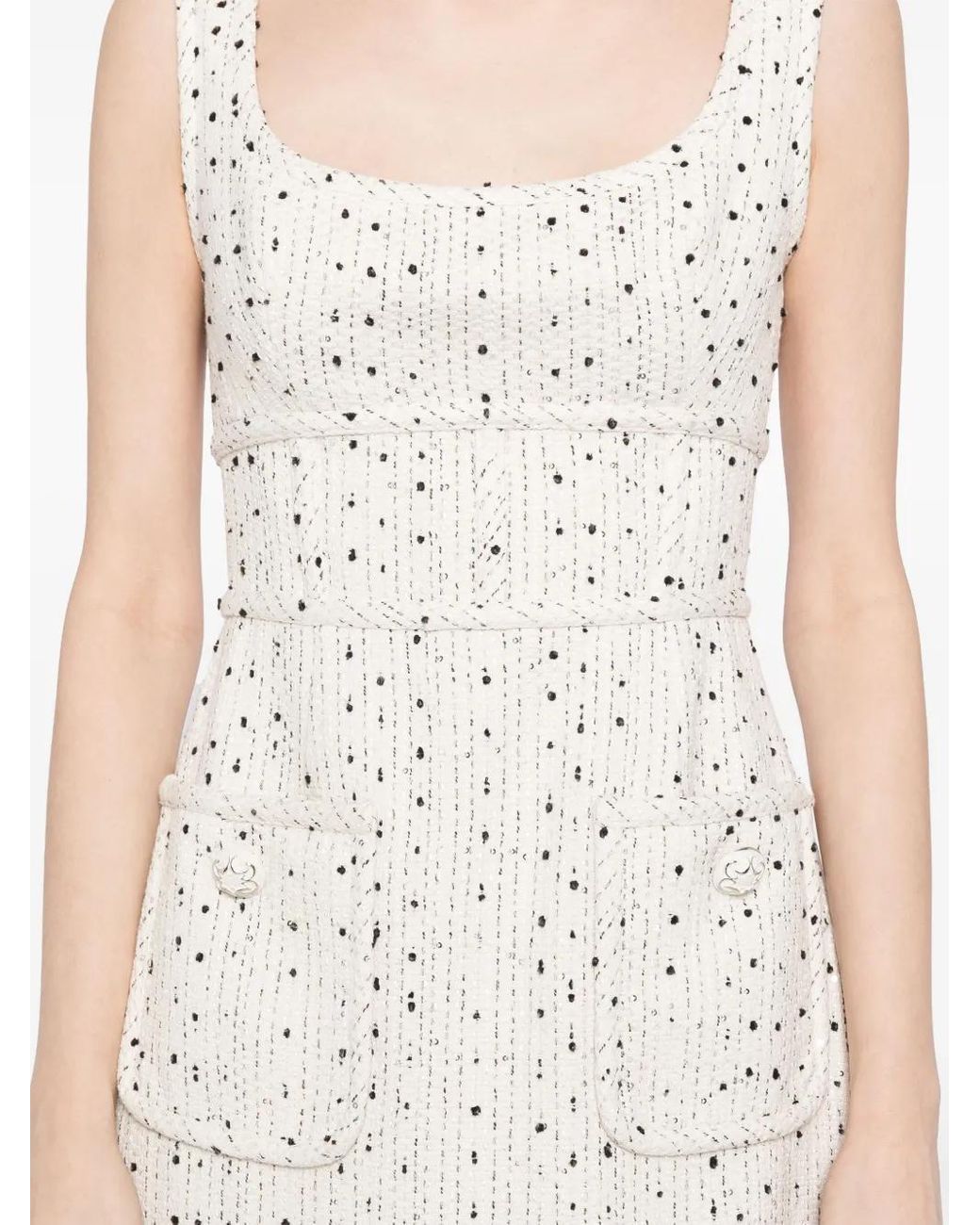 Elie Saab White Zip Fastening Dress