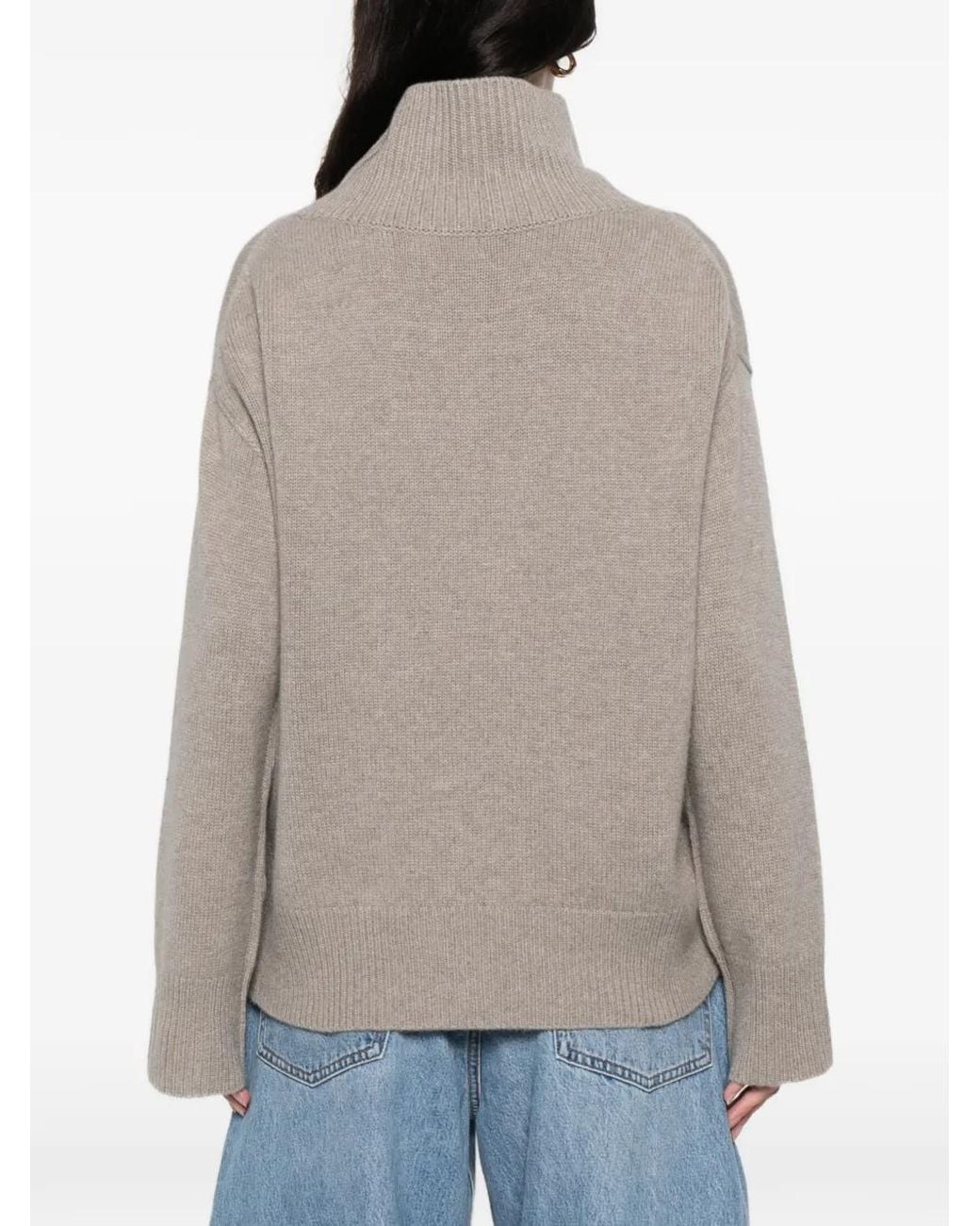 Soft Goat Natural Boyfriend Turtleneck