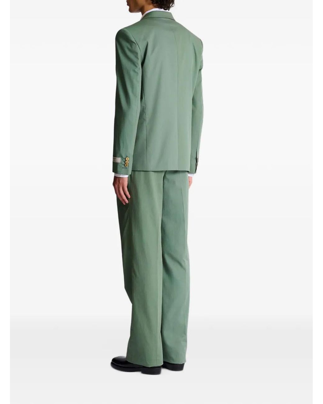 Balmain Green Cotton Twill 2-Button Jacket for men