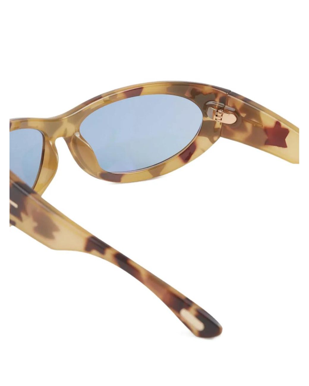 Tom Ford Blue Oval-Frame Sunglasses