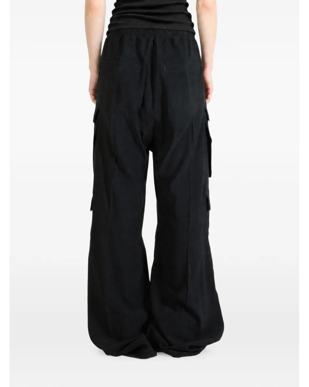 Rick Owens Blue Cargo Belas Wide-Leg Trousers for men