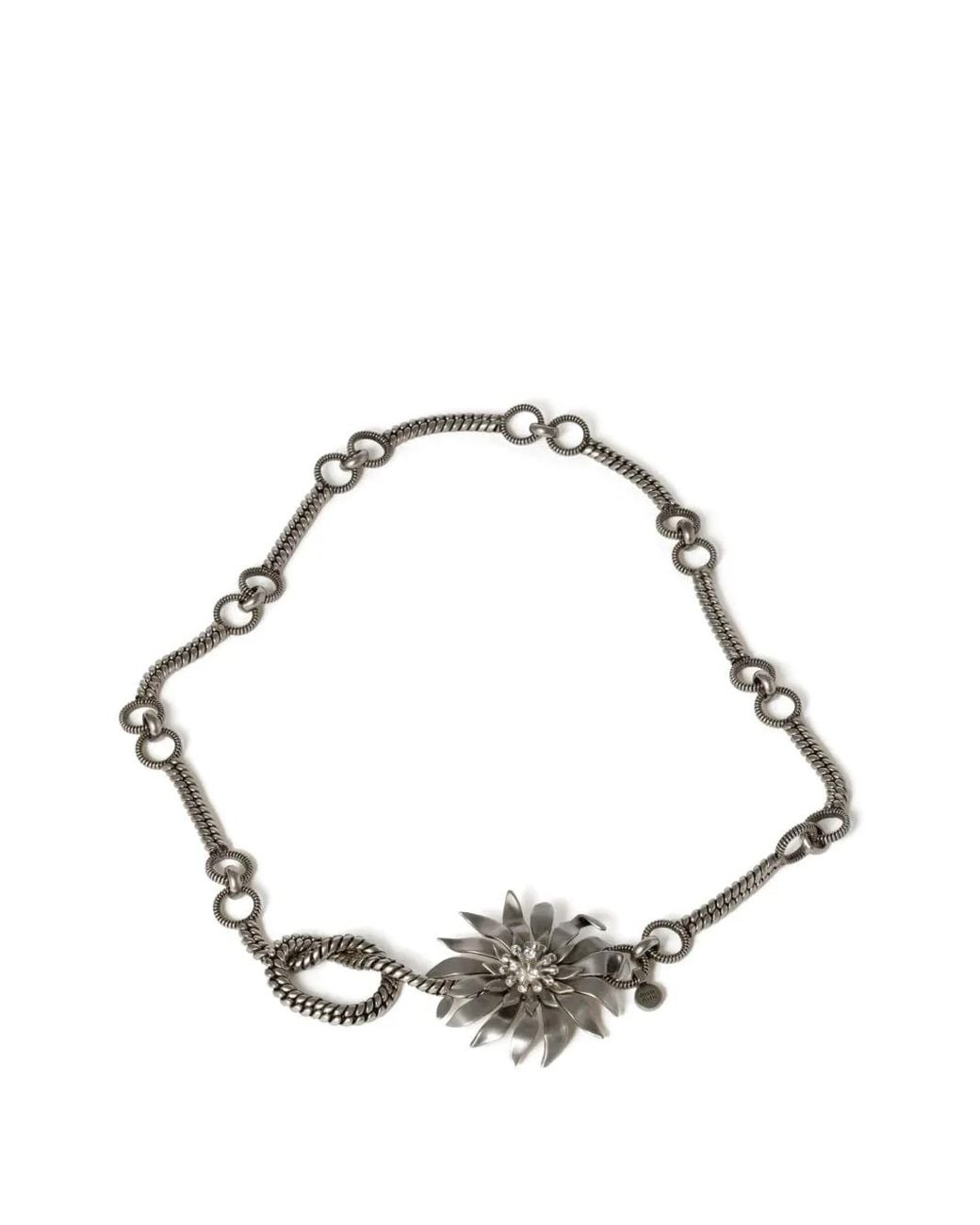 Miu Miu Metallic Crystal-Embellished Belt