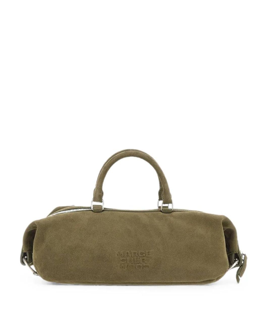 MARGE SHERWOOD Green Dumpling Ew Suede Tote Bag