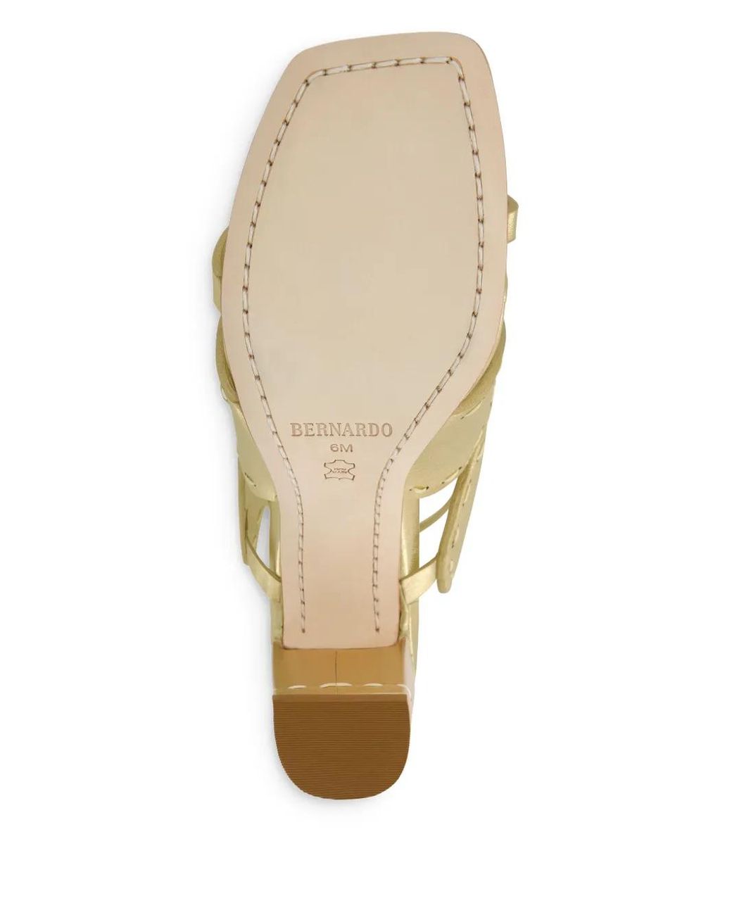Bernardo Metallic 1946 75Mm New Moon Circular-Embellished Sandals