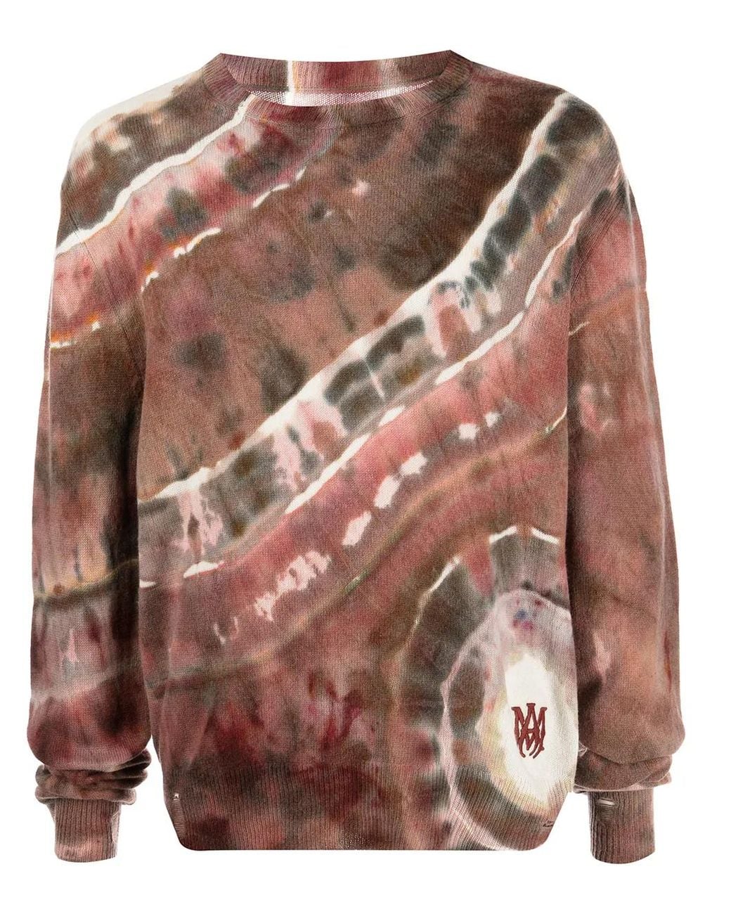 Amiri Kaschmirpullover Mit Batikmuster in Brown für Herren