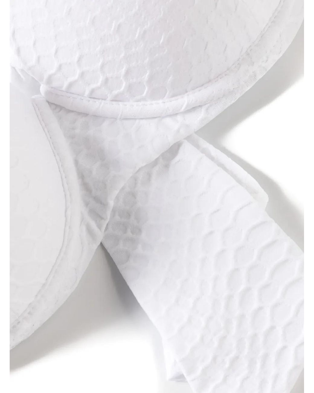 Noire Swimwear White Nikki Snakeskin-Effect Bikini Set