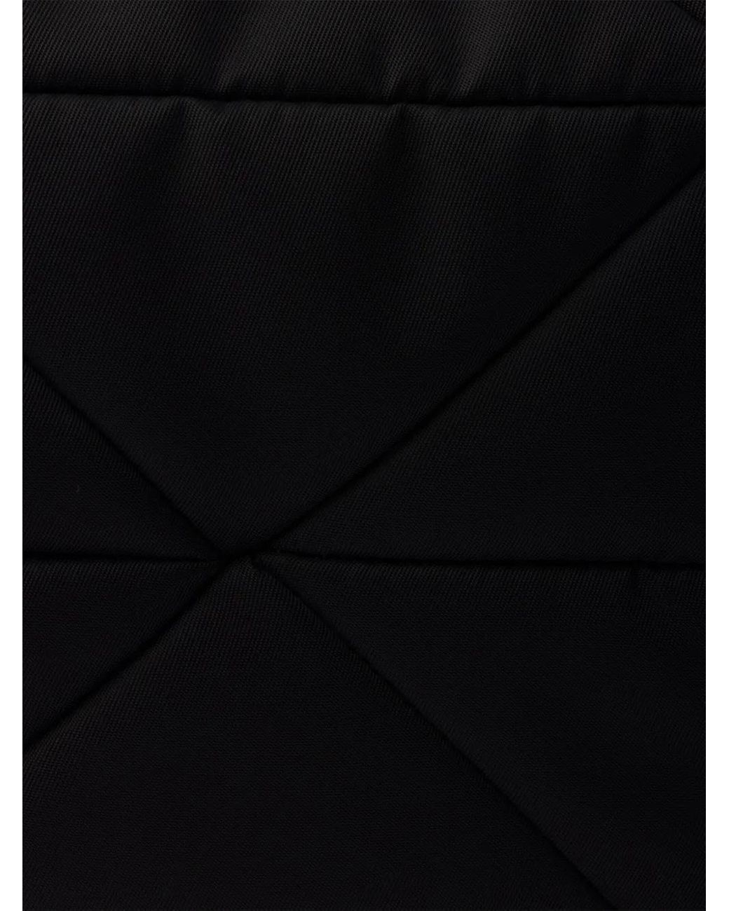 Prada Black Stitching Padded Shoulder Bag