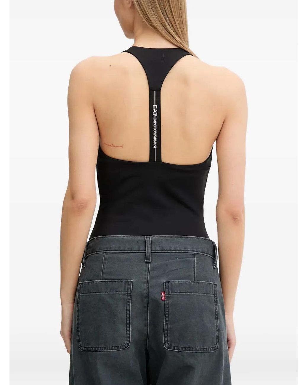 EA7 Romper Met Logodetail in het Black