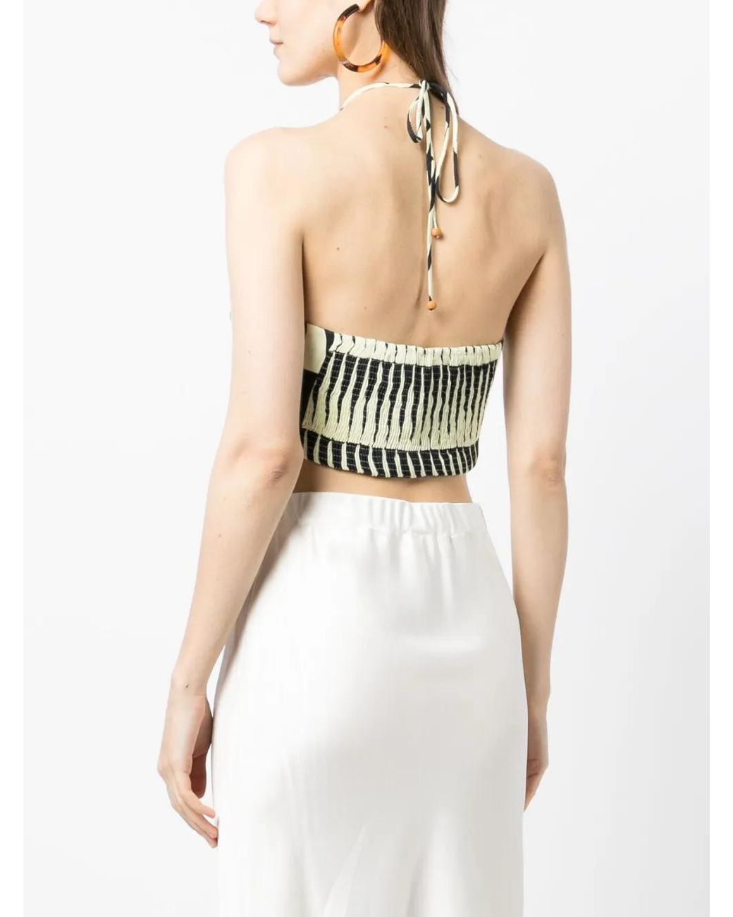 Cala De La Cruz Black Bari Halterneck Top