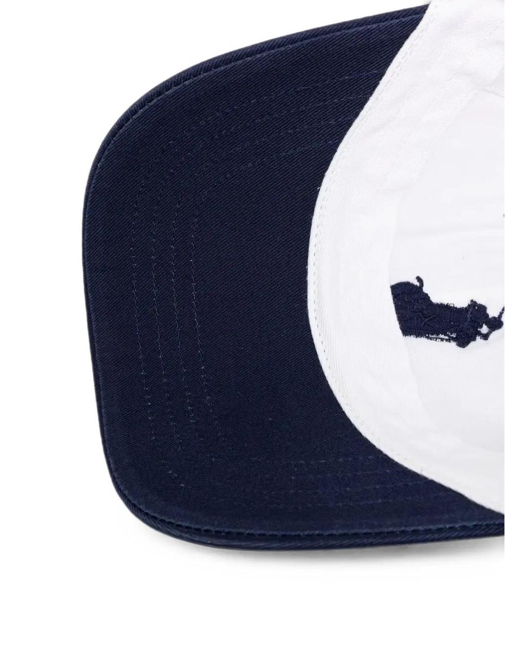 Polo Ralph Lauren Blue Logo-Embroidered Contrast-Brim Baseball Cap for men