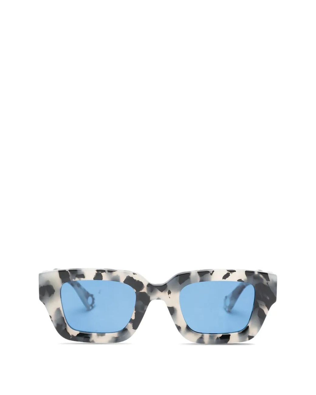 Charles Jeffrey Blue Topsy Turvy Rectangle Sunglasses