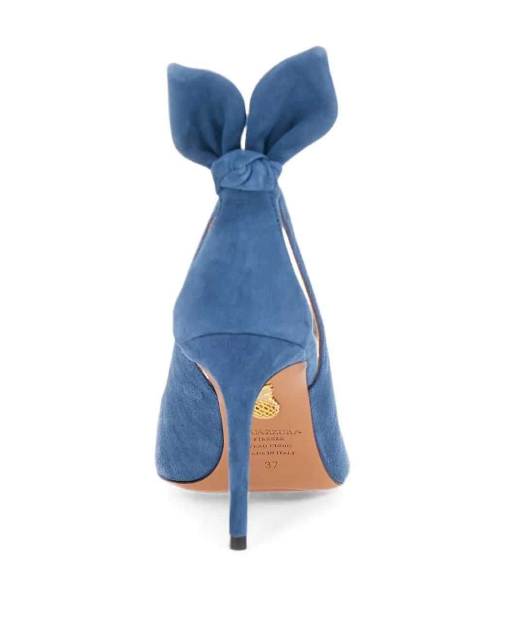 Aquazzura Blue Bow Tie Pumps 85