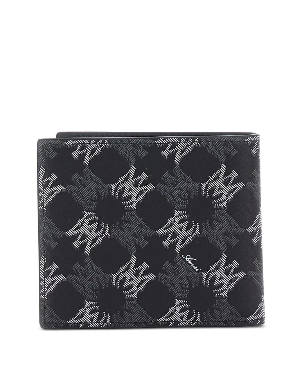 Amiri Black Logo-Plaque Bifold Wallet for men