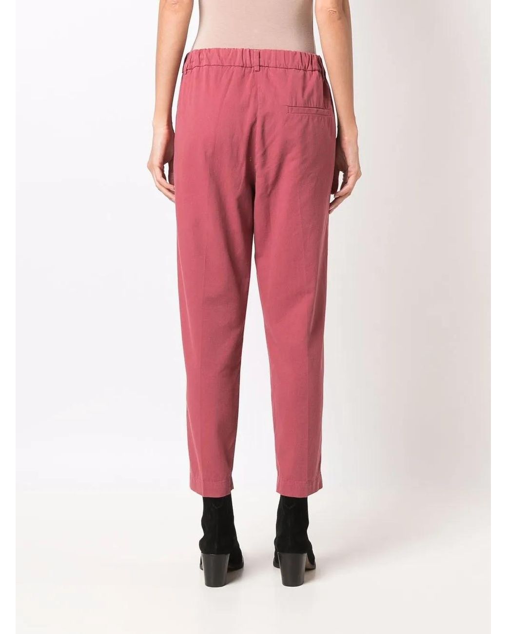 Alysi Red Trousers Bordeaux