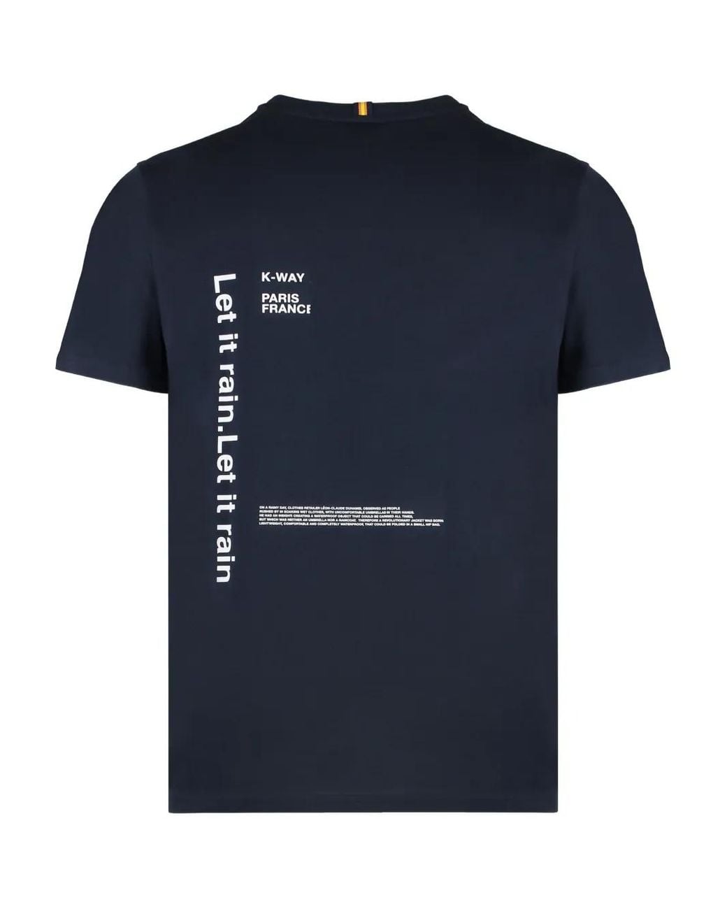 K-Way Blue Logo-Patch T-Shirt for men
