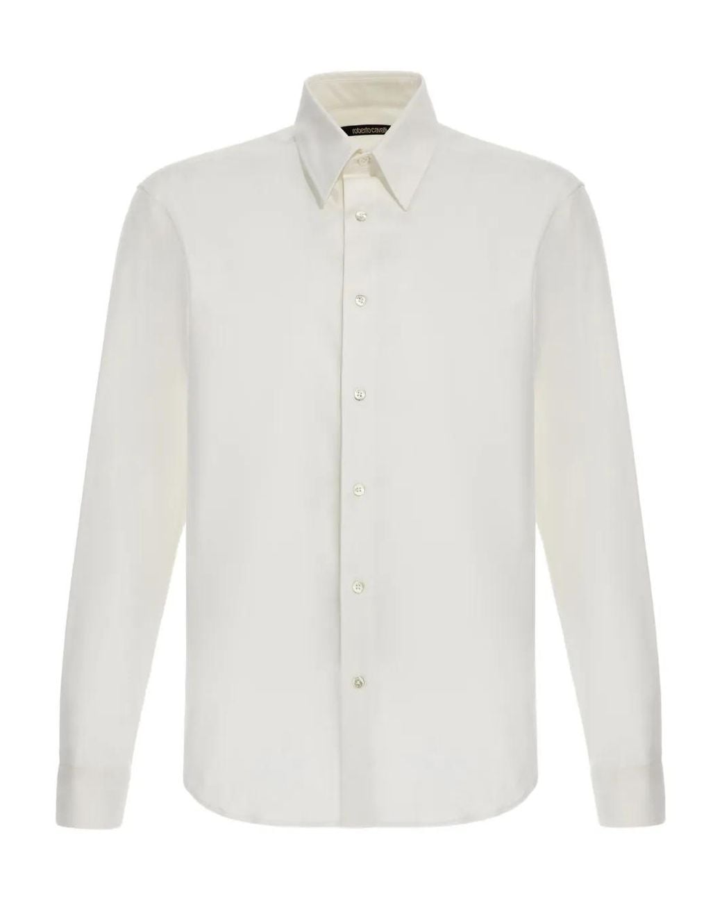 Roberto Cavalli White Cotton Shirt for men