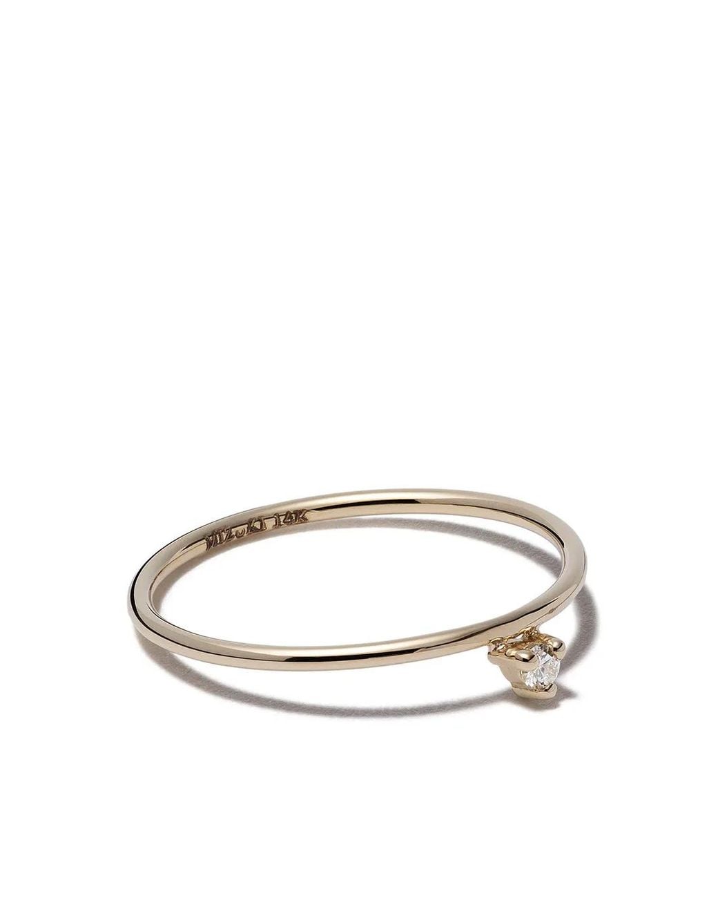 Mizuki White 14Kt Single Diamond Ring