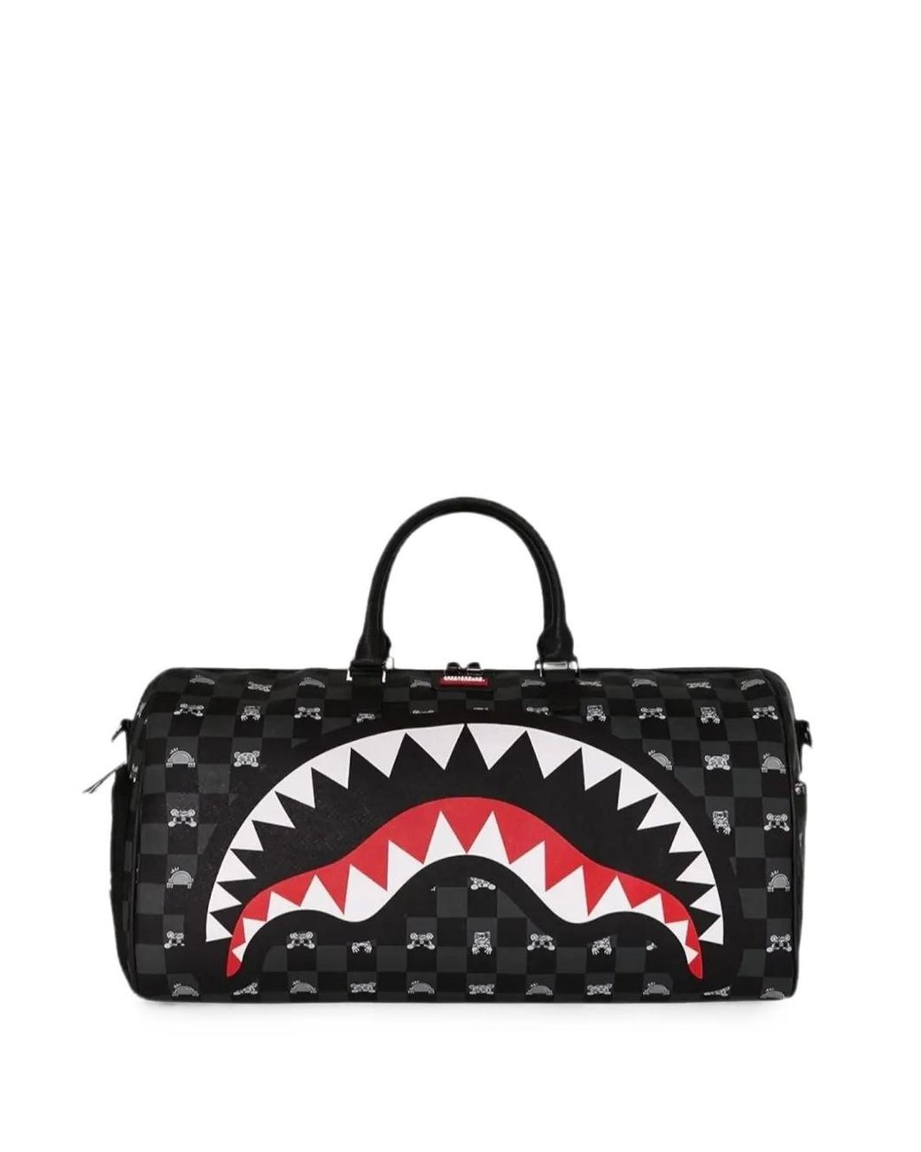 Sprayground Black Shark Check Duffle Bag for men