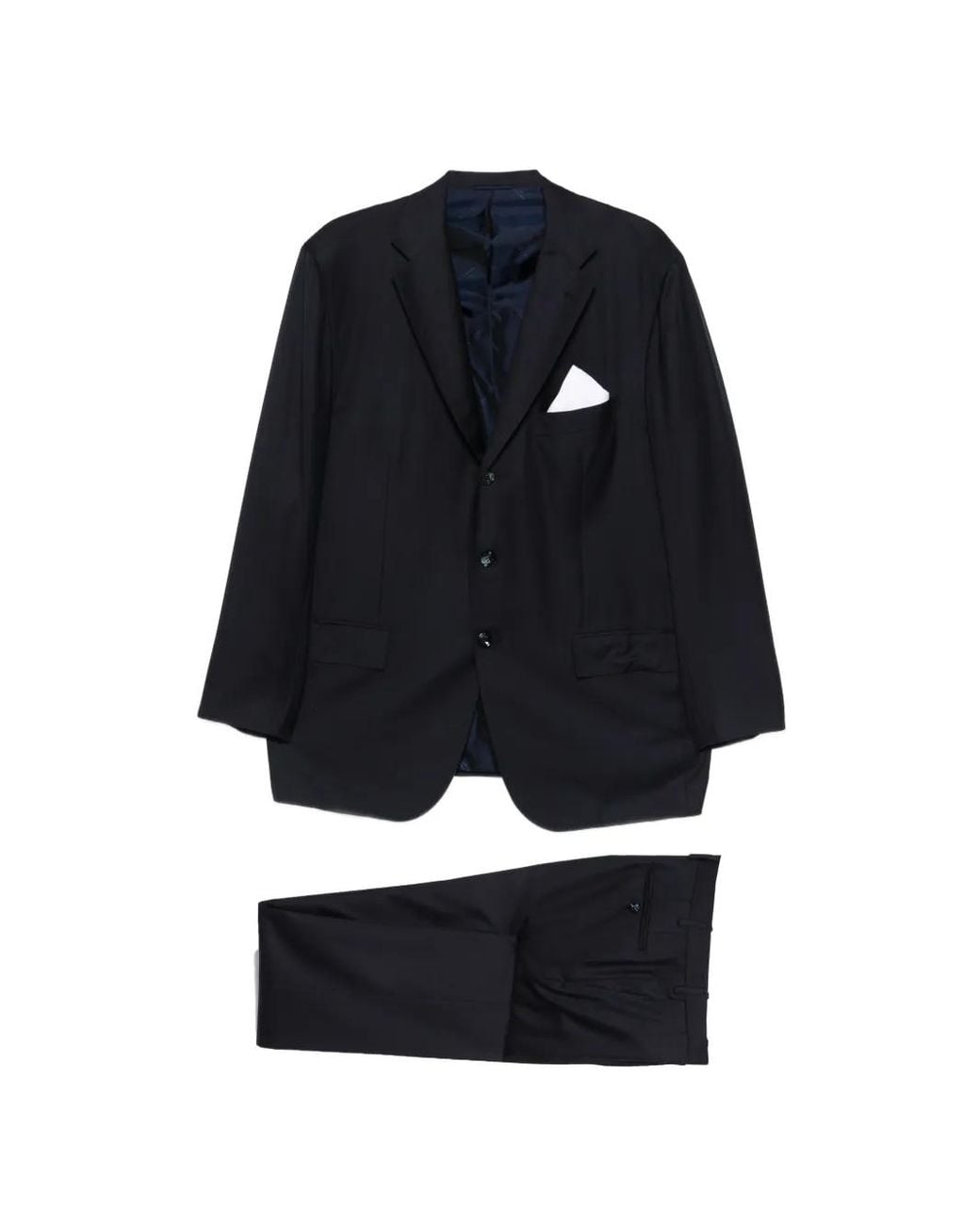 Traje Con Botones Kiton de hombre de color Blue