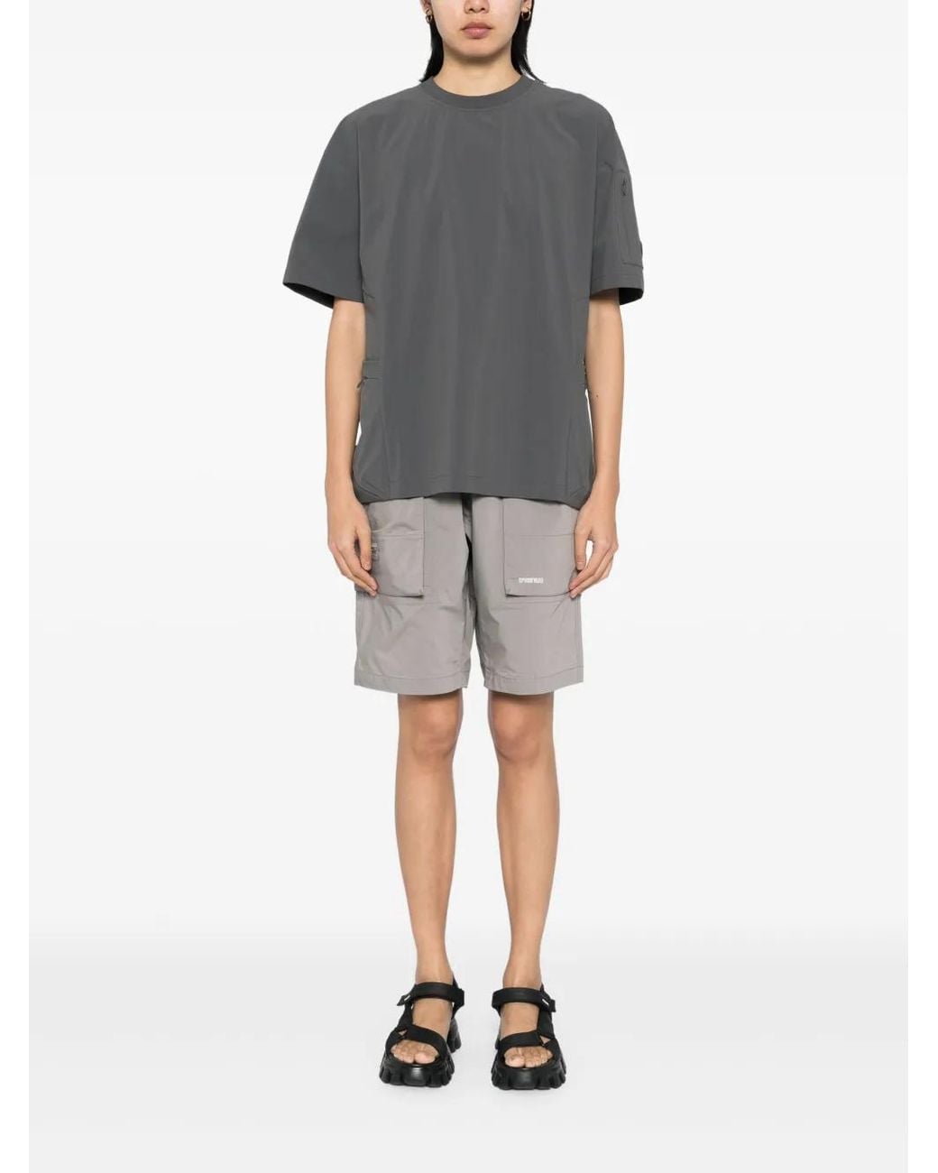 Spoonyard Gray Solotex 3D Patch Pockets Shorts