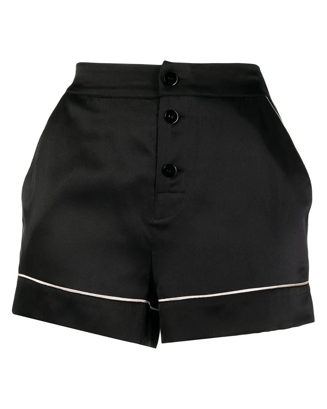 Agent Provocateur Black High-Waisted Pyjama Shorts